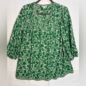 Green Floral Women's Top by Max Studio 2X